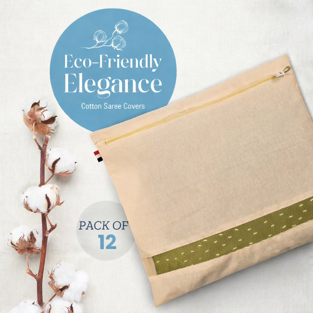 Premium Cotton Saree Covers with Zip”