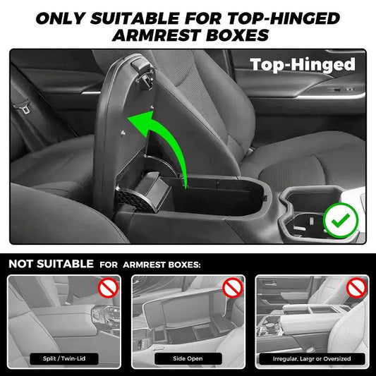 🏆Multifunctional PU Leather Car Armrest Box Mat