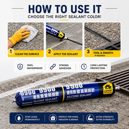 Waterproof Silicone Sealant for Roof & Leak Repair (Flexible & Paintable 750gm)