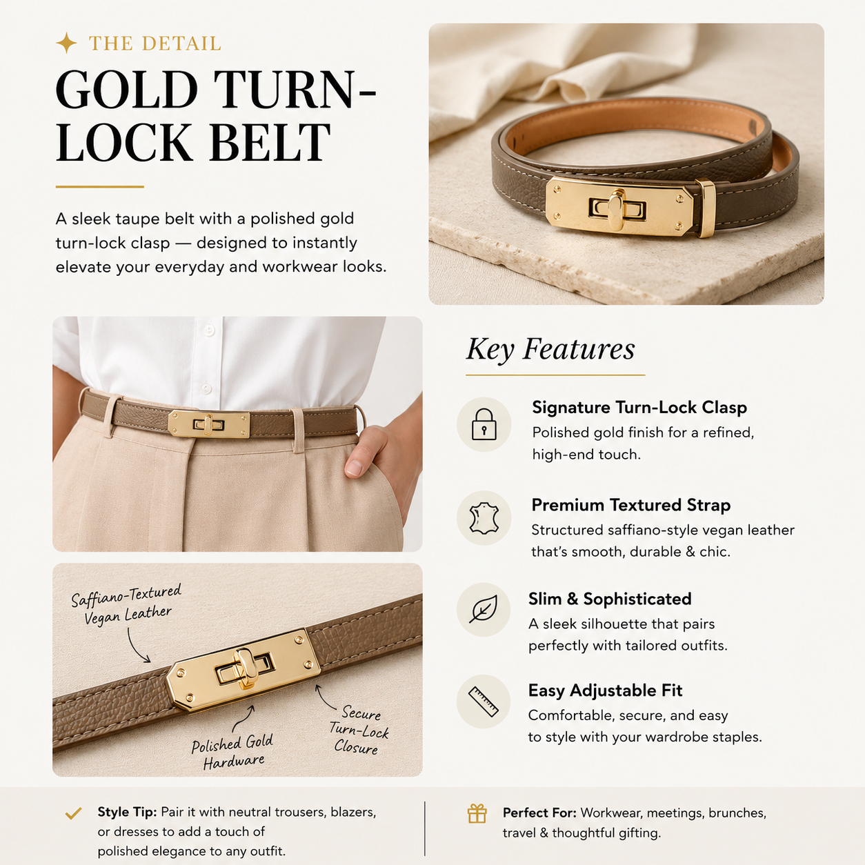 Luxury Designer Thin Belt for Women