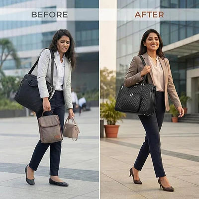 Luxe Office Tote Bag (2 in 1 Tote Bag)
