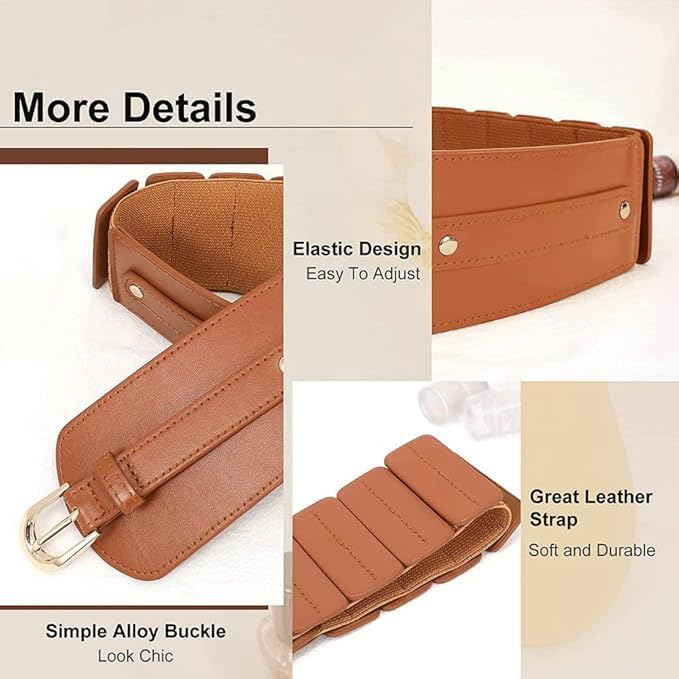 Women's Premium Leather Waist Belt | Perfect for Dresses, Jeans & Trousers