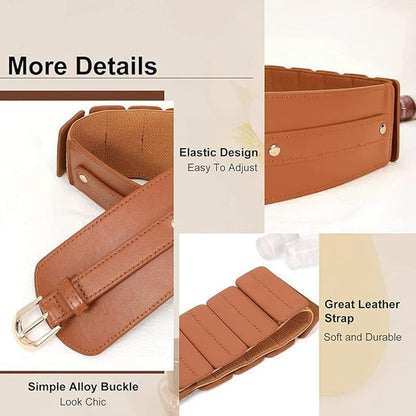 Women's Premium Leather Waist Belt | Perfect for Dresses, Jeans & Trousers