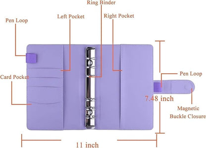 Budget Binder,Money Saving Binder with Zipper Envelopes Cash