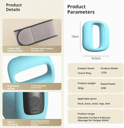 Portable Vibration Massage Ring for Full Body Pain Relief