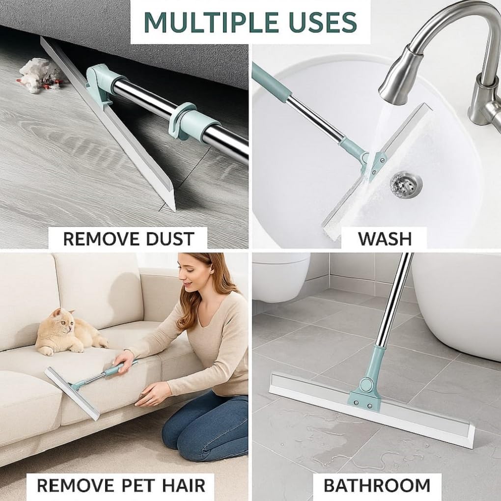 Smart Floor Cleaning Mop with Rotating Head & Long Handle