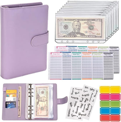 Budget Binder,Money Saving Binder with Zipper Envelopes Cash