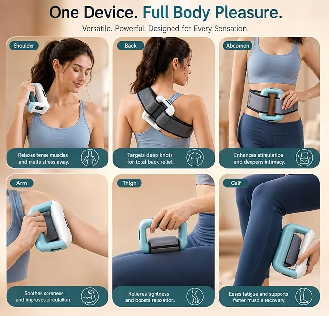 Portable Vibration Massage Ring for Full Body Pain Relief