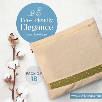Premium Cotton Saree Covers with Zip”