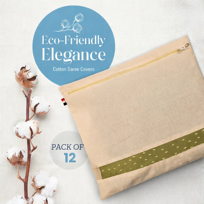Premium Cotton Saree Covers with Zip”