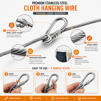 Stainless Steel Cloth Hanging Wire