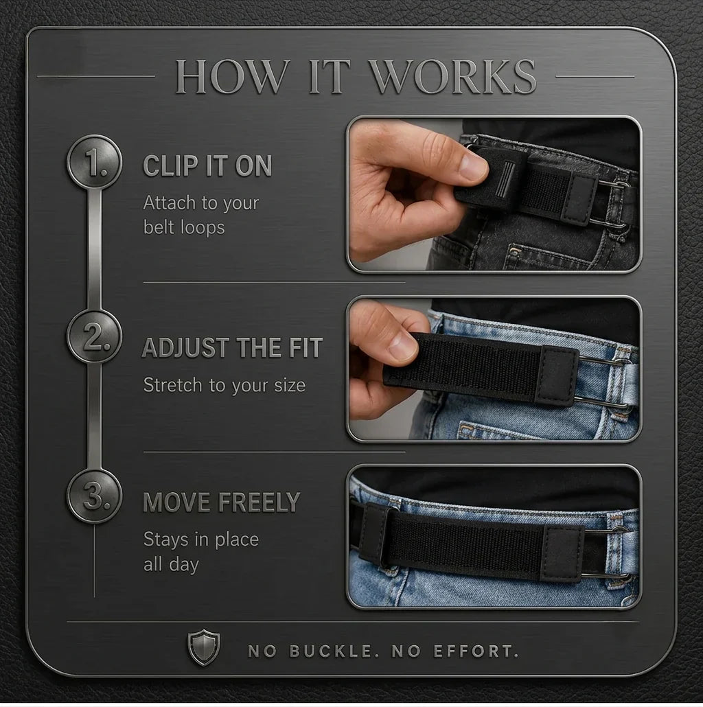 Buckle-less belt hooks