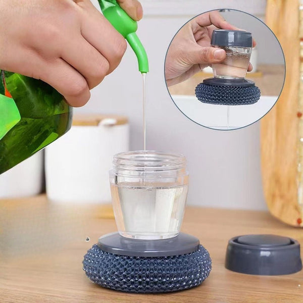 2 in 1 Liquid Soap Dispensing Palm Brush