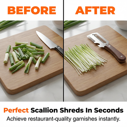 ULTIMATE  3-in-1 Multifunctional Peeler Knife with Bottle Opener & Wooden Handle