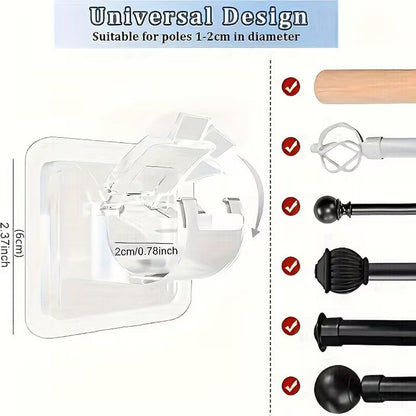 Self Adhesive Rod Clips Hook for Curtains