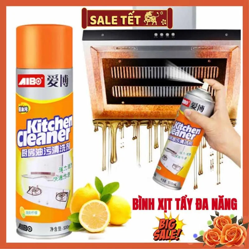 Kitchen Cleaner Foam Spray 550ml – Powerful Grease Remover