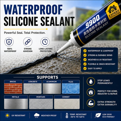 Waterproof Silicone Sealant for Roof & Leak Repair (Flexible & Paintable 750gm)